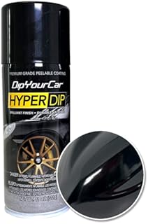 DipYourCar.com HyperDip Paint - Can of Sprayable Automotive Dip Coat - Removable Peelable Paint Protection for Cars - Piano Black Gloss Coat Spray