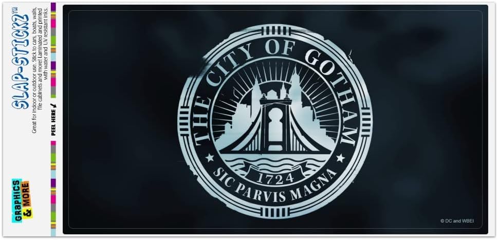 GRAPHICS & MORE The Batman Gotham City Seal Automotive Car Window Locker Bumper Sticker