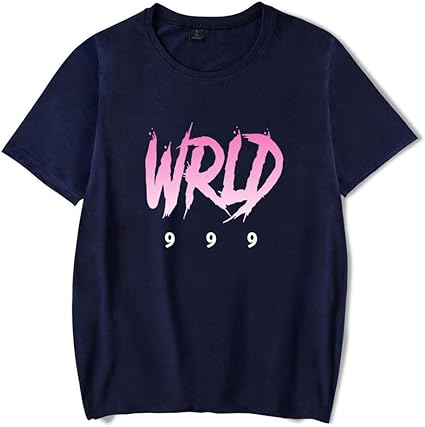 Maglietta Juice Wrld 3D Uomo Donna Cotone Stampa Rapper Hip Hop Manica Corta Nera - 3