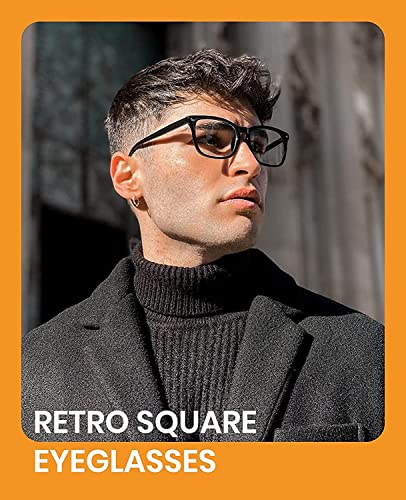 Image of CREEK Blue Light Blocking Glasses Gaming Filter Square Eyeglasses for Eye Protection Men Women, Computer /Tablet /Laptop /Mobile /TV, Anti-blue & Anti eyestrain with Testing Kit