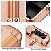 Ovonni Professional Portable Small Makeup Train Case, Artist Lockable Aluminum Cosmetic Organizer Storage Box with Compartments (Rosegold 1)