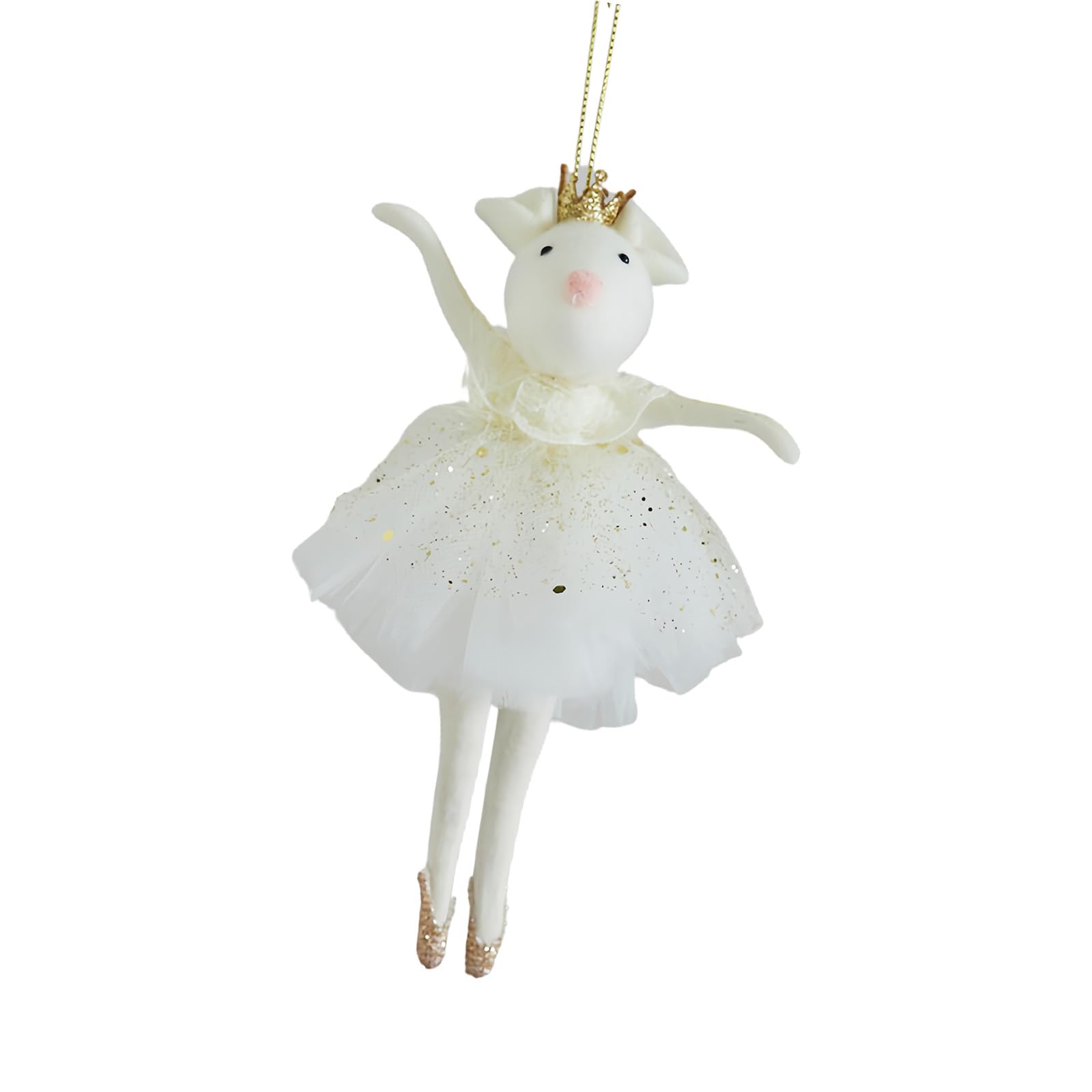 Jazuaiao Crowned Plush Doll Christmas Ornament Embroidered Hanging Decor for Tree Gifts & Parties Plush Christmas Tree Decorations