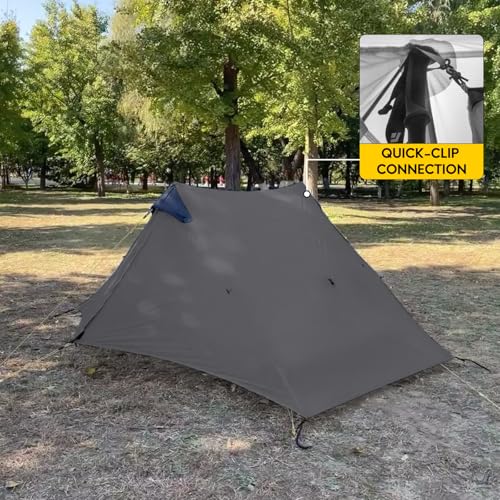 Image of LANSHAN Ultralight Waterproof 1-2 Person Backpacking Tent | Ultralight waterproof nylon, pitch anywhere, for camping & travel.