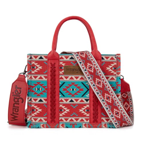 Image of Wrangler Aztec Tote Bag for Women Boho Shoulder Purses and Handbags