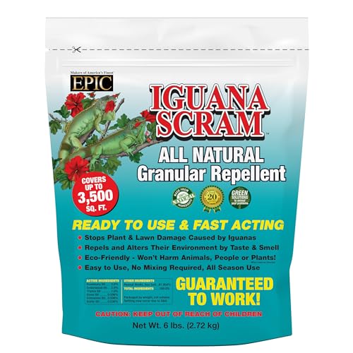 Enviro Protection Industries Iguana Scram All Natural Granular Repellent - All-Natural Animal People and Pet Safe Granule from Epic Repellents (6 lb Bag)