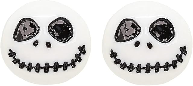 Bluebubble FRIGHT NIGHT Jack Skeleton Stud Earrings With Gift Box