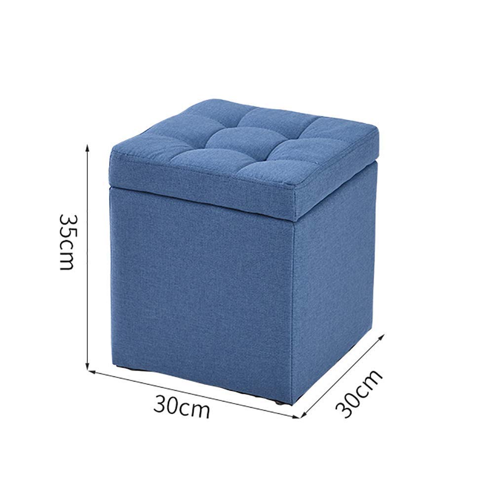 Pouf ottomano con contenitore, sgabello girevole con scatola per giocattoli, vassoio organizer per scarpe, panca per ottomana