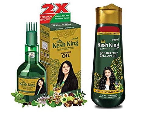 Kesh King Ayurvedic Scalp and Hair Oil And Shampoo (Hair Oil 60ml & Shampoo 50ml Combo)