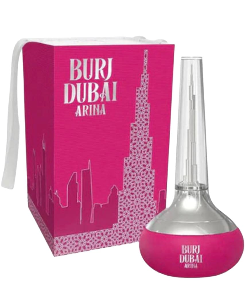 Burj Dubai Arina for Women, Pink Bottle with Burj Khalifa Design