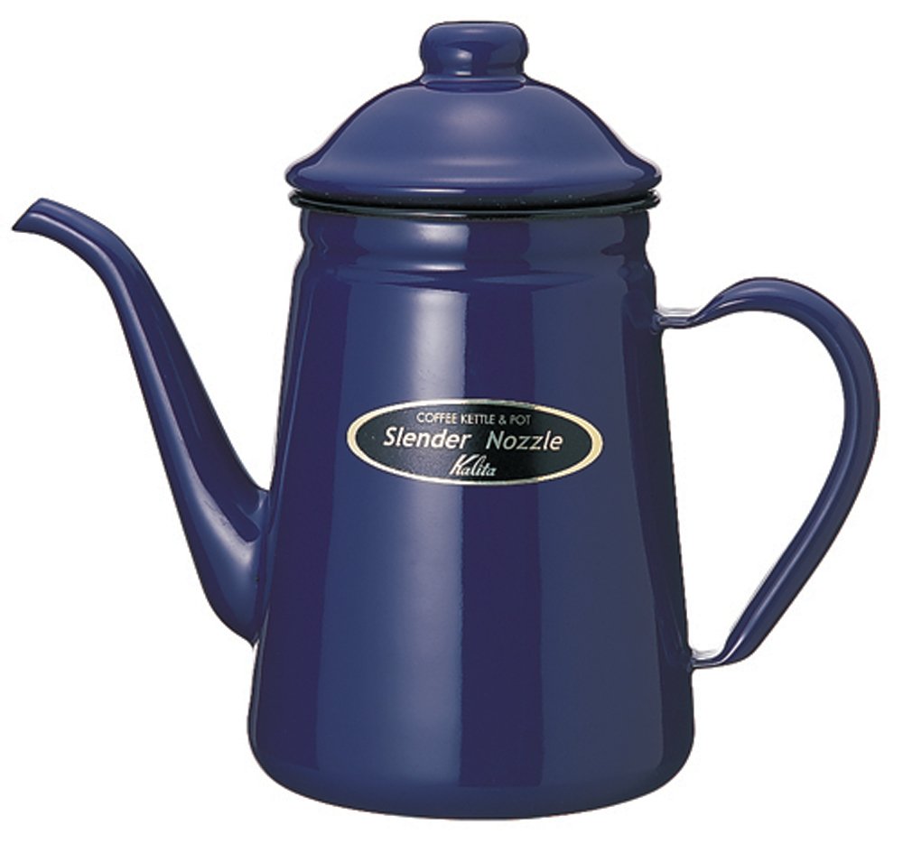 Amazon｜カリタ コーヒーポット ホーロー 細口 1L ブルー #52113