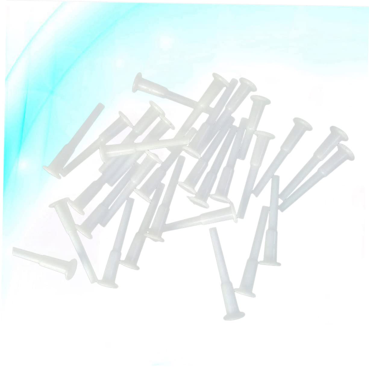 Abaodam 50Pcs Air Plug Pins for Yoga Ball Durable Air Stopper for Exercise Jump Ball Compatible with Essential Inflation Tool White