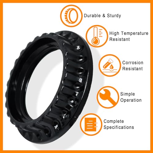Image of 6pcs OD 54mm ID 36mm Thickness 11mm Phenolic Light Socket Shade Ring,E26 Plastic Thread Lamp Collar Ring,Lighting Fittings(Black)