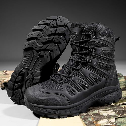 Men's Waterproof Anti Slip Wear-Resistant Tactical Hiking Boots Military Work Boots Combat Boots Outdoor Hiking Breathable Military Shoes2