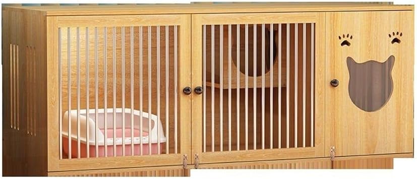 Cat House Cat Nest and Cat Cage Villa Solid Wood Luxury Three-Story Household Cat Room Cabinet Four-Season Universal Cat House Cat Bed60 * 160 * 60cm