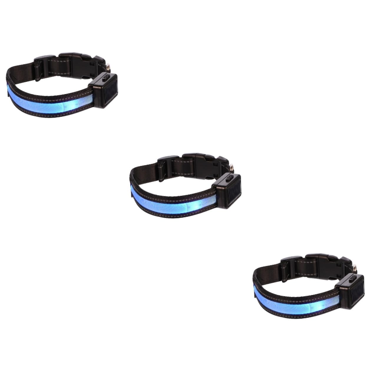 Housoutil Lot De 3 Colliers Lumineux À LED pour Chien Et Chiot avec Recharge Solaire Et Sécurité Nocturne