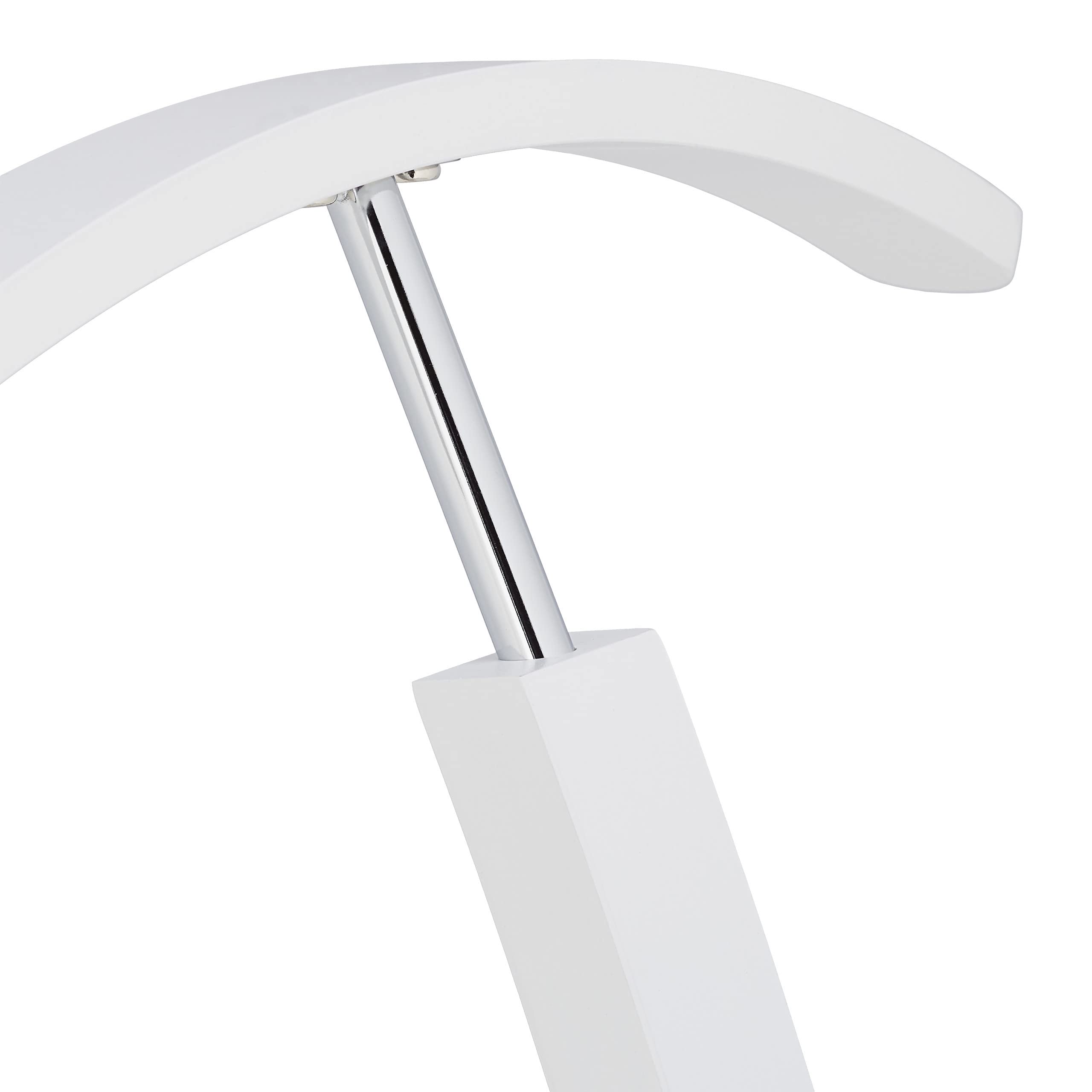 Relaxdays Servo Muto da Camera, Autoportante, Ripiano per Accessori, Appendiabiti Moderno, 112x46x32cm, Bianco Argentato