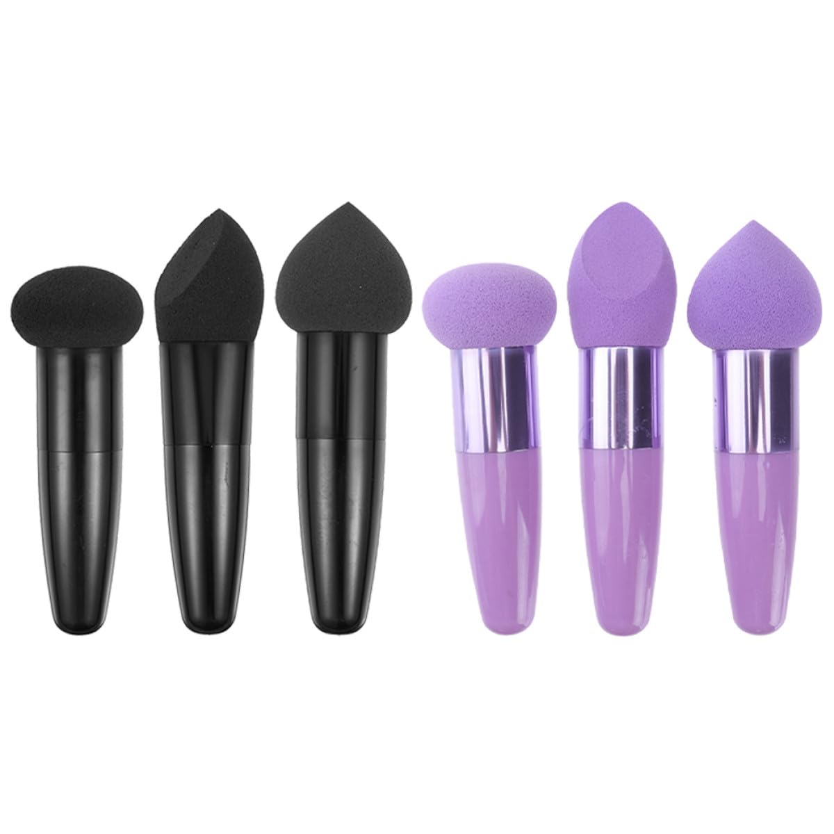 Generisch 6stücke Make up Schwämme in Stiftform Tragbare Beauty Schwämmchen Hochdichte Elastische Kosmetik schwämme für Nass Trocken make up Vielseitig Einsetzbar für Foundation Puder