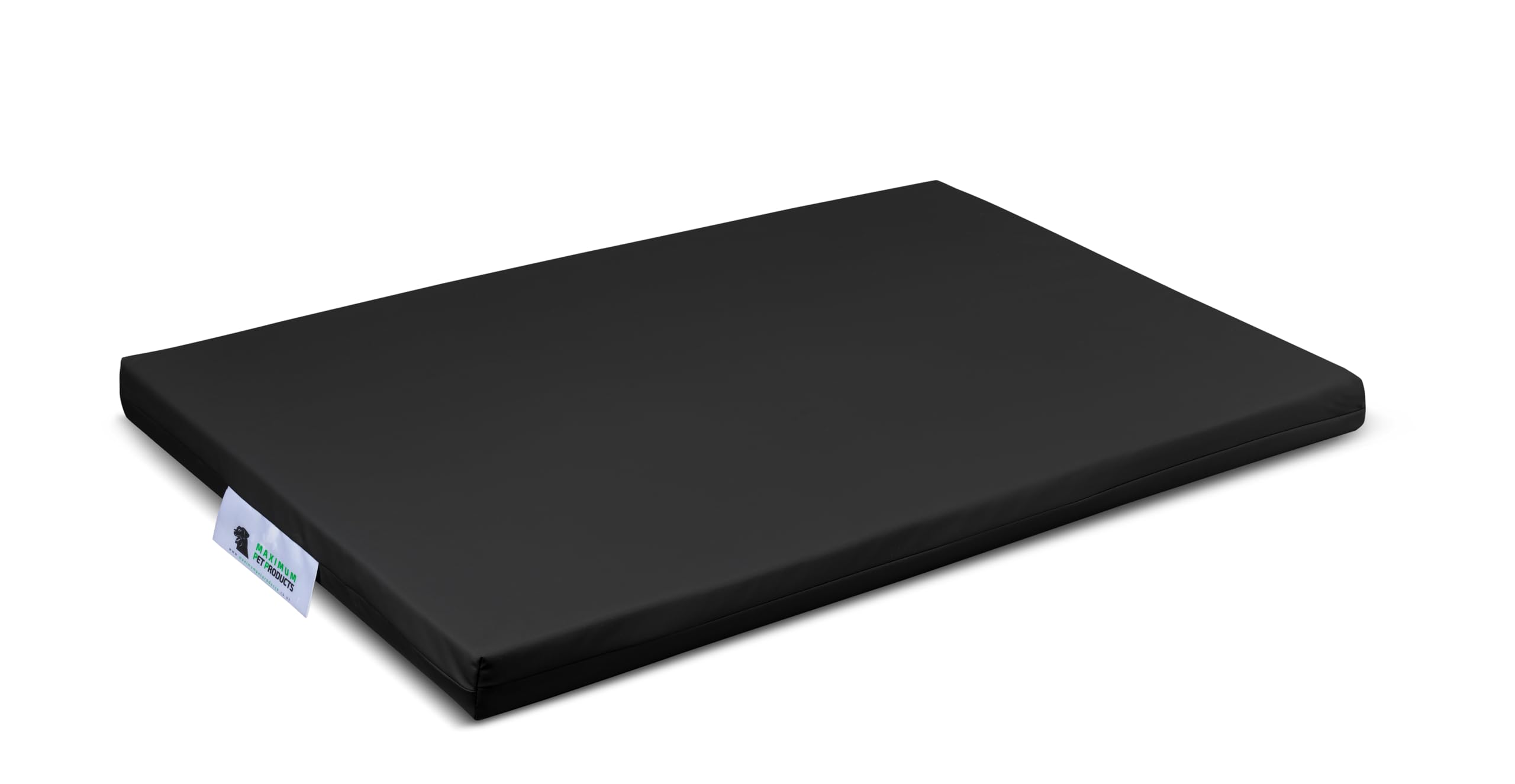 Maximum Pet Products Letto ortopedico per cani in memory foam, impermeabile, supporto terapeutico, con copertura lavabile con cerniera (nero, 120 cm x 75 cm x 5 cm)