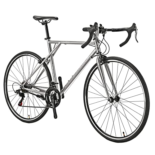 EUROBIKE Road Bike, XC560 700C Road Bikes for Men, 21 Speeds,Lightweight Bicycle, Mens Road Bicycle, Commuter Bike (Silver) EUROBIKE Road Bike, XC560 700C Road Bikes for Men, 21 Speeds,Lightweight Bicycle, Mens Road Bicycle, Commuter Bike (Silver)