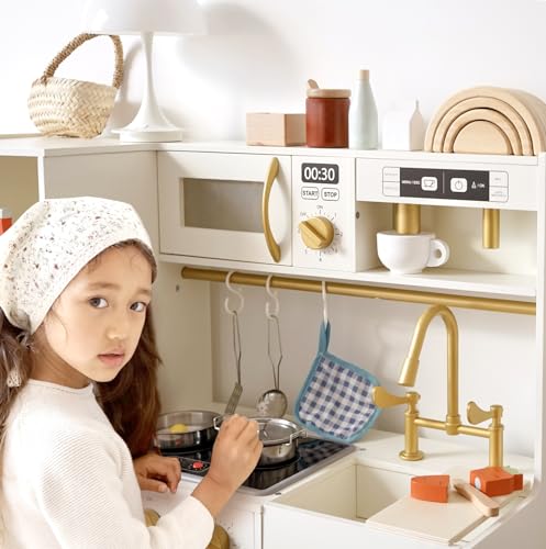 Infunsame FS2301B Wooden Play Kitchen For Kids Chef Pretend Kitchen Playset thumb #5