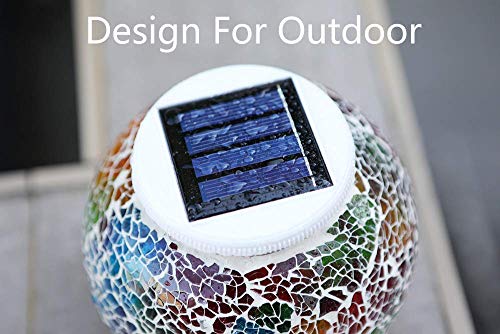 Starryfill Color Changing Mosaic Solar Lights Multicolor Glass Globe Led Light Outdoor And Indoor Waterproof Table Lamps For Garden Pati Party Yard Decorations thumb #4