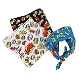 Fun Express Super Hero Bandanas (Set of 12 Pieces) Apparel and Party Favors