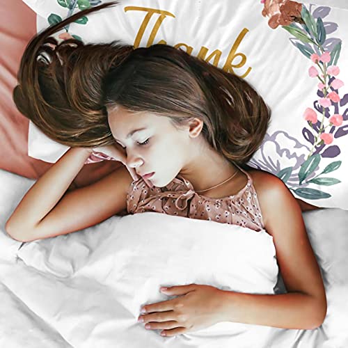 Parure de lit simple avec housse de couette imprimée fleurie抗皺耐洗 - 4