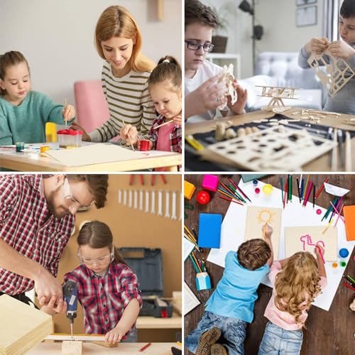 Unfinished Wood Pieces,18 Pack Basswood Sheets 1/16 Thin Plywood Wood Sheets for Crafts,Perfect for Architectural Models, Wooden DIY Ornaments, Laser, Wood Burning and CNC Cutting(152 x152 x 1.5mm) - Image 5