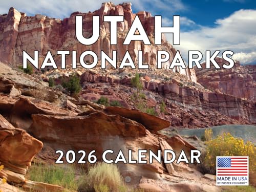 Utah National Parks 2026 Wall Calendar, 12 Months, USA Made