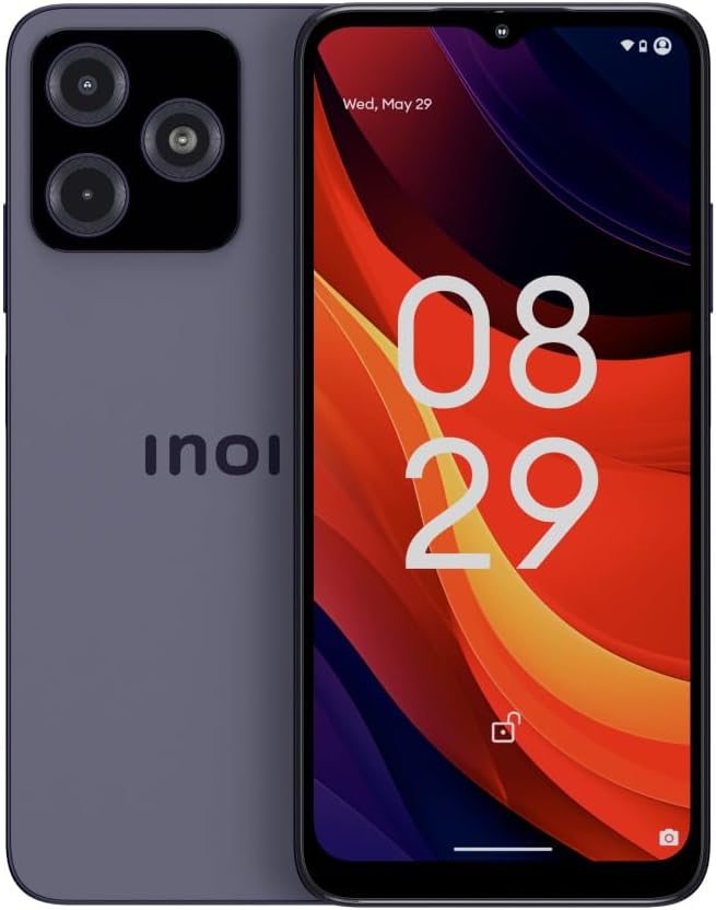 INOI A34 Adventure 6.5”, 4G LTE, HD+, 12GB RAM(3+9GB Memory Fusion) + 128GB, Octacore 1.6GHz, 13MP + 2MP Dual Camera, Deep Purple, 777 days of warranty