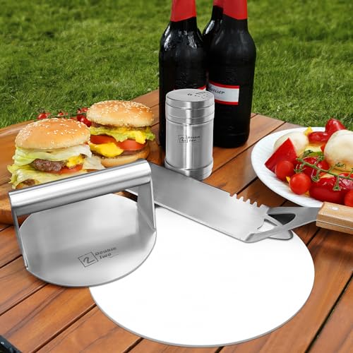 Kit para Hamburguesas con Prensa y Accesorios de Acero miniatura 6