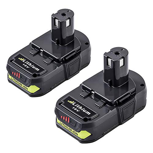 2 Packs 18 Volt 3.0Ah P102 Battery Replacement for Ryobi 18V Battery Lithium