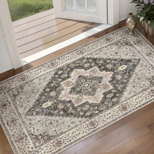 Image of Tangsoo 2x4 Runner Washable Rugs for Entryway, Non Slip Small Area Rug