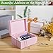DRASTAR Wooden Box, Small Keepsake Box, Memory Box for Keepsakes, Cute Jewelry Box, Wedding Memory Box with Lids, Pink Decorative Box