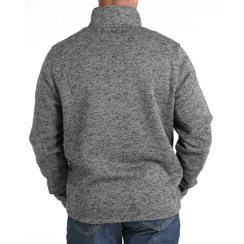 Cinch Men's Grey 1/4 Zip Sweater3