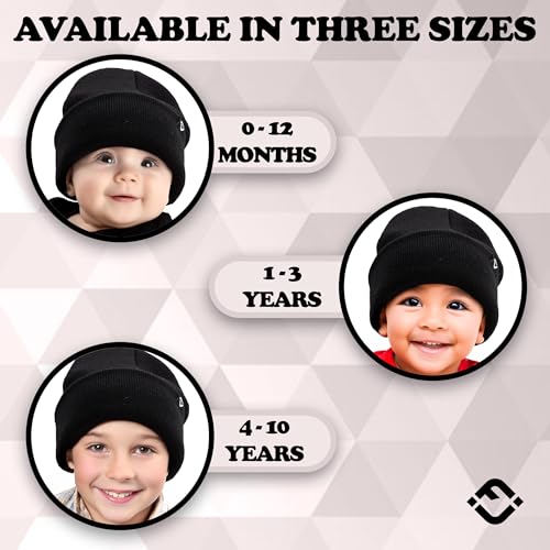 Image of Funky Junque Baby, Toddler & Kids Beanie - Ultra Soft Stretchy Knit Winter Hat for Ages 0-10, Available in 3 Sizes