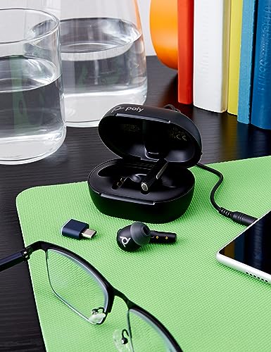 Image of Poly (Plantronics) Voyager Free 60+ Uc TWS Earbuds,ANC,Smart Charge Case W /Touch Controls,Works W /iPhone,Android,Pc /Mac,Zoom,Teams,Up to 16.5 Hours Talk Time,2-Year Warranty,Black,7Y8H1Aa-In Ear