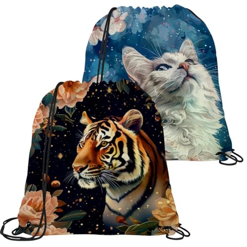 Sac à cordon lot de 2 sacs imperméables pliables pour le sport et la gym