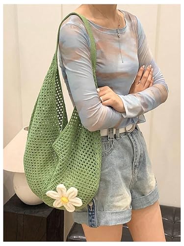 Bolso Tote de Playa Mujer Crochet Floral Boho miniatura 4