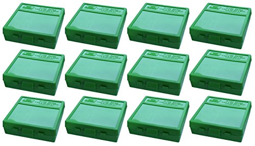 MTM Case-Guard MTM 100 Round Flip-Top 380/9MM Cal Ammo Box - Green (12 Pack)
