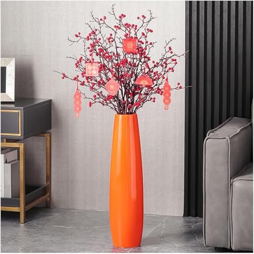 Grand vase céramique blanc CLSDRZC de 45 cm pour branches et décoration élégante