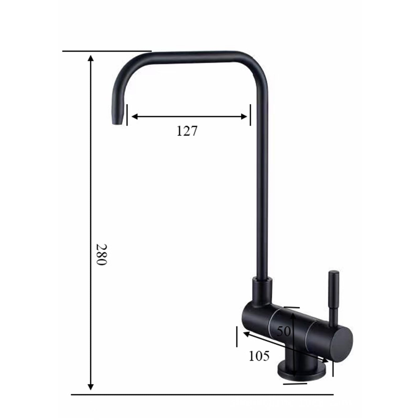 Grifo Plegable, Grifo para Osmosis Grifo Cocina Fregadero, Rotación de 360° Negro