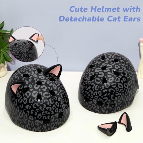 Image of Kids Bike Helmet for Girls 3-5 /5-8 /8-14, Adjustable Helmet with DIY Cat Ears, Cute Toddler Youth Helmets for Skateboard Scooter Cycling Roller Skating