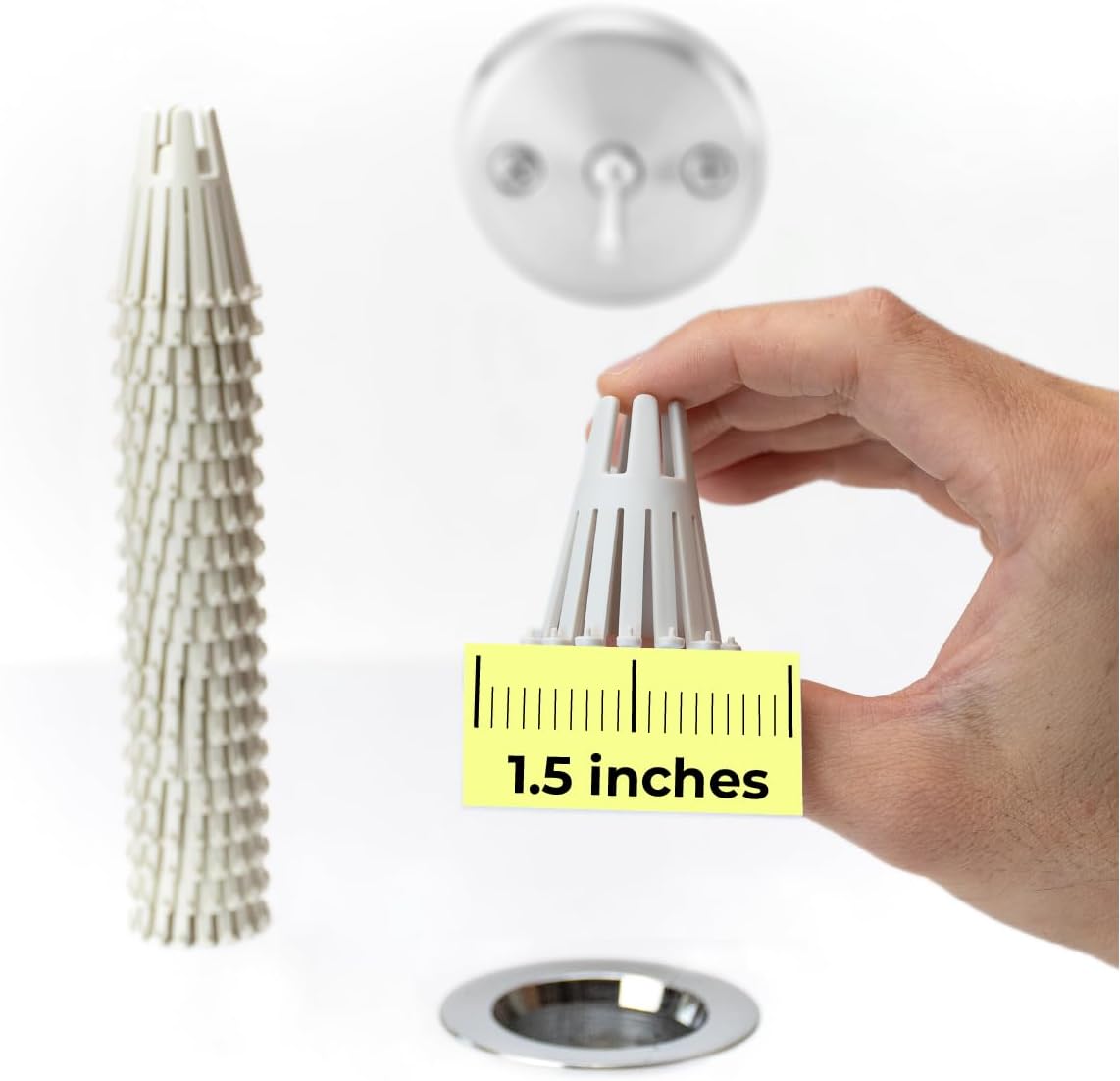 Disposable Mini HairClaw 20 Pack | Extra Small Bathtub Hair Catcher Strainer Trap for 1.5 inch Tub Drain | Eco-Friendly Bioplastic