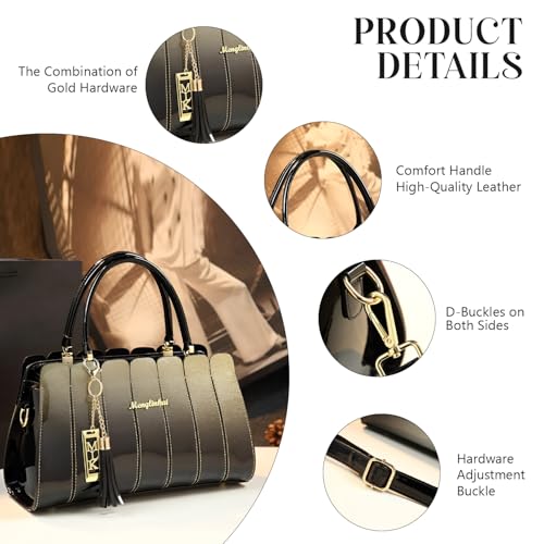 Image of SYGA Elegant Color Contrast Tote Bag - Horizontal Square Medium-Soft Handbag with Design for Everyday Use
