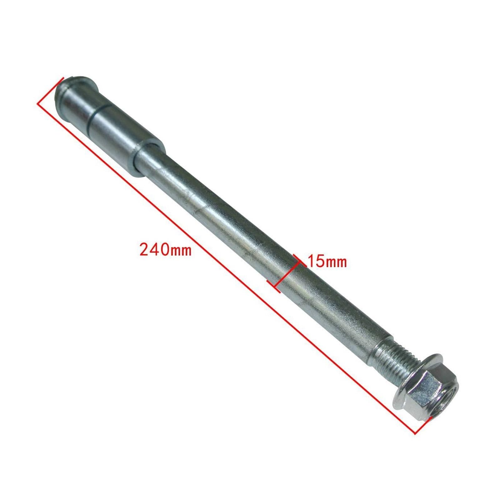 Perno ruota posteriore da 15mm 240mm con distanziatori compatibile con 110cc 125cc 140cc 160cc Pit Dirt Bike Trail Dirt Bike