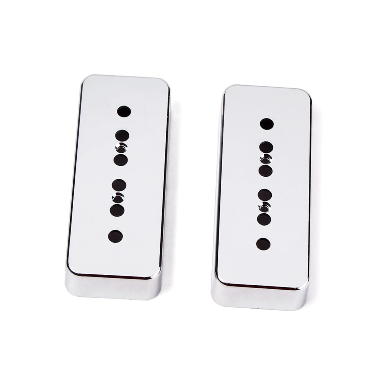 EPIGEIST Soapbar Pickup Covers Non Plated Silver Neck Bridge Guitar Pickup Covers with Pole Spacing Silver for Enhanced Sound Transparency and Aged Look