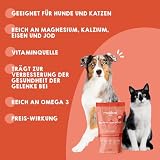 MAIKAI Packung 8 Geräucherte für Hunde Lachshautrollen - Getreidefrei Proteinreich Natürliche Hundeleckerli Kauknochen Alternative Trockenfisch Omega 3 Zahnpflege