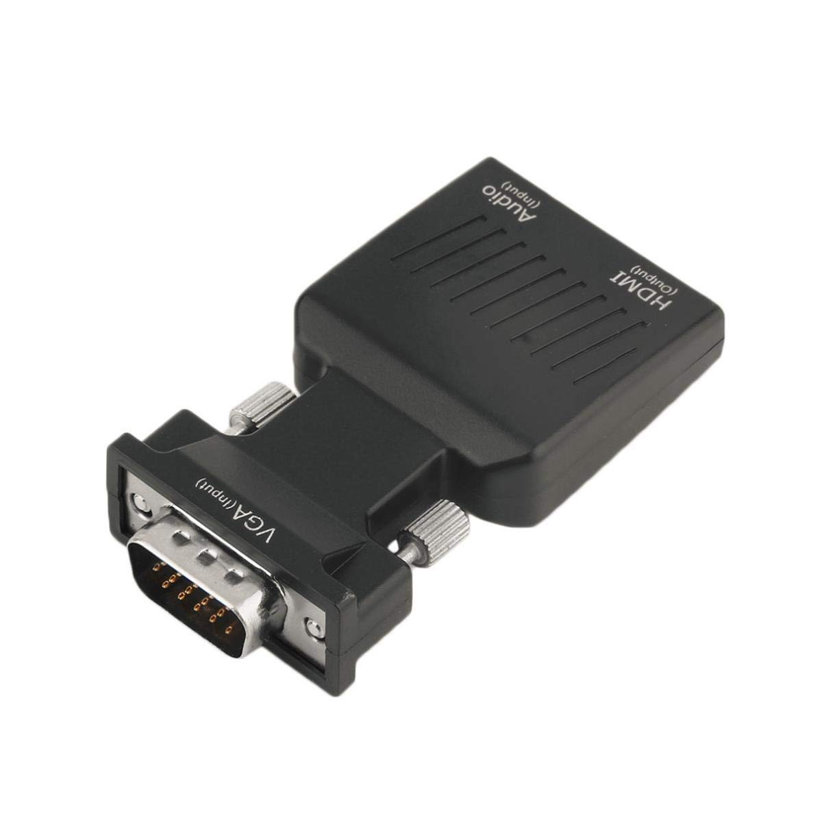 VGA Male to HDMI Female Audio Video Adapter Converter Black