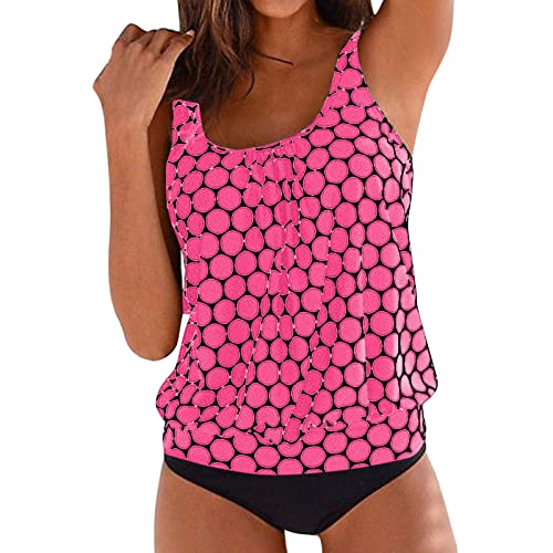 Yekdmxop Traje de piscina para mujer Push Up Trajes Piscina Curvy Traje brasileño talla grande Tankini entero dos piezas acolchadas Swimwear Contenitivo Cintura Alta Sexy Beachwear Natación Mar Set